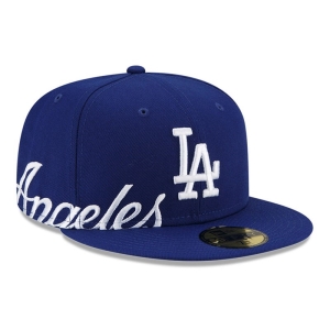 59fifty New Era La Dodgers MLB Side Split Fitted Gorras Azules | LURYJ-2478