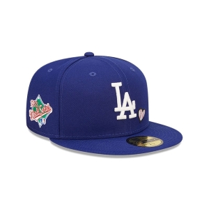 59fifty New Era La Dodgers MLB Team Heart Fitted Gorras Azules | CUVPY-4786