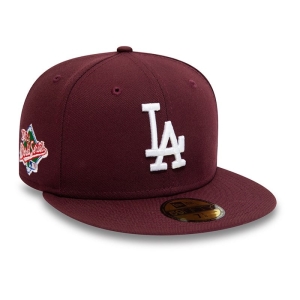 59fifty New Era La Dodgers Side Patch Fitted Gorras Rojos | URNWT-0762