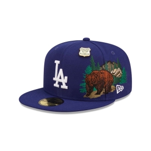 59fifty New Era La Dodgers State Park Fitted Gorras Azules | EMHZN-1423