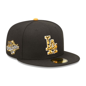 59fifty New Era La Dodgers Tiger Fill Fitted Gorras Negros | WVLHF-6275
