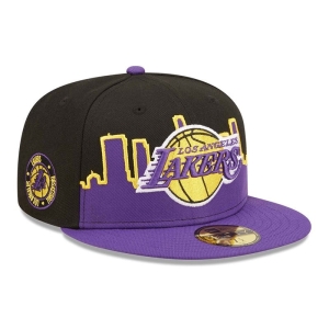 59fifty New Era La Lakers NBA Tip Off 2022 Fitted Gorras Negros | JHXIM-4315