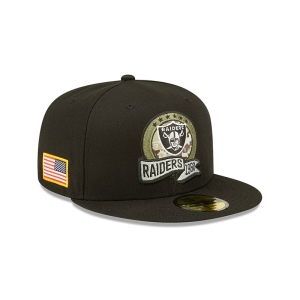 59fifty New Era Las Vegas Raiders NFL Salute To Service Fitted Gorras Negros | OGQZU-2135