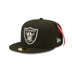 59fifty New Era Las Vegas Raiders X Alpha Industries Fitted Gorras Negros | NKFOQ-7296