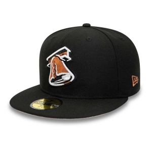 59fifty New Era Lehigh Valley Ironpigs Milb Fitted Gorras Negros | SICKB-6924