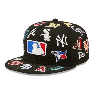 59fifty New Era MLB Team Logo Fitted Gorras Negros | LMQGY-4895