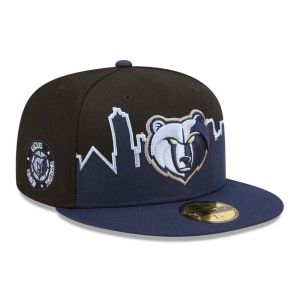 59fifty New Era Memphis Grizzlies NBA 2022 Fitted Gorras Negros | LQJAW-2507