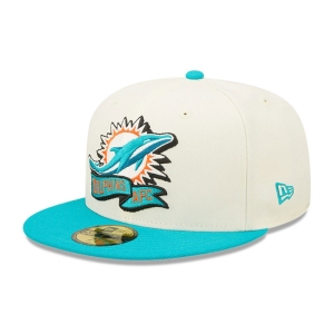 59fifty New Era Miami Dolphins NFL Sideline 2022 Fitted Gorras Blancos | QXCIG-2083