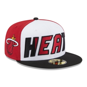 59fifty New Era Miami Heat NBA Back Half Fitted Gorras Negros | BXJTW-2907
