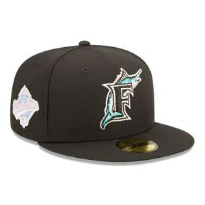 59fifty New Era Miami Marlins MLB Pop Sweat Fitted Gorras Negros | QFMEJ-4716