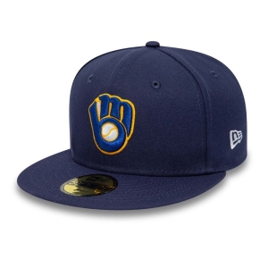 59fifty New Era Milwaukee Brewers 25th Anniversary Fitted Gorras Azules | DYWNF-3598