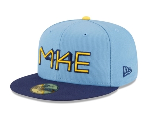 59fifty New Era Milwaukee Brewers MLB City Connect Gorras Azules | HPZVB-4709