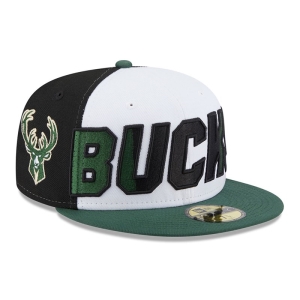 59fifty New Era Milwaukee Bucks NBA Back Half Fitted Gorras Verdes | PSRXK-6071