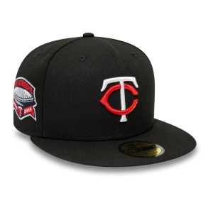 59fifty New Era Minnesota Twins American League Stadium Fitted Gorras Negros | SNIRZ-9532
