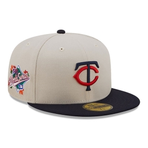 59fifty New Era Minnesota Twins Fall Classic Fitted Gorras Blancos | IKABG-7024