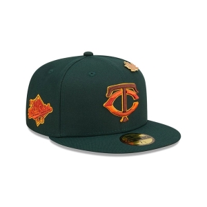 59fifty New Era Minnesota Twins Leafy Fitted Gorras Verdes | ERDVT-1720