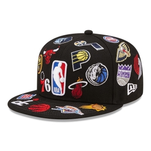 59fifty New Era NBA Logo Team Logo Fitted Gorras Negros | YLFWJ-4369
