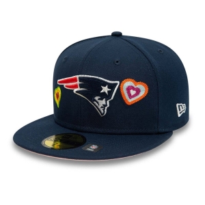 59fifty New Era New England Patriots Chain Stitch Heart Fitted Gorras Azules | JIEAY-9376