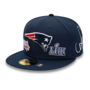 59fifty New Era New England Patriots Historic Champs Fitted Gorras Azules | UGPAI-5364
