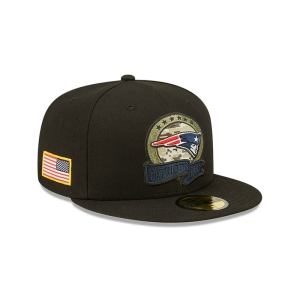 59fifty New Era New England Patriots NFL Salute To Service Fitted Gorras Negros | CLXFU-5471