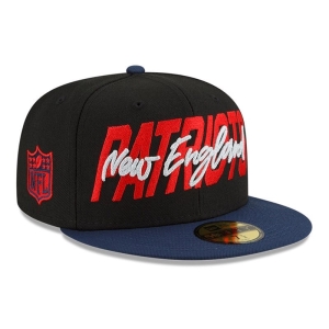 59fifty New Era New England Patriots NFL Draft Fitted Gorras Negros | DKTIL-5713