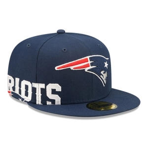 59fifty New Era New England Patriots NFL Side Split Fitted Gorras Azules | JZAXS-1049