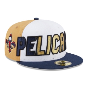 59fifty New Era New Orleans Pelicans NBA Back Half Fitted Gorras Azules | ZUPYF-9820