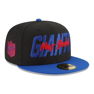 59fifty New Era New York Giants NFL Draft Fitted Gorras Negros | FJBCE-4106