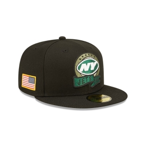 59fifty New Era New York Jets NFL Salute To Service Fitted Gorras Negros | SMXHI-3681