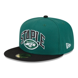 59fifty New Era New York Jets X Staple Fitted Gorras Verdes | HFGOA-9680