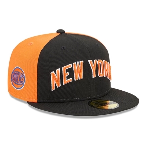 59fifty New Era New York Knicks Authentics City Edition Fitted Gorras Negros | IXPJG-4520