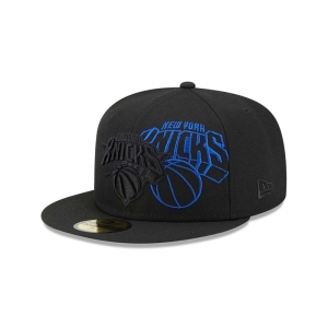 59fifty New Era New York Knicks NBA Elements Fitted Gorras Negros | BGKRC-6785