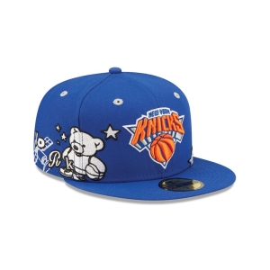 59fifty New Era New York Knicks Teddy Fitted Gorras Azules | MQDTW-2907