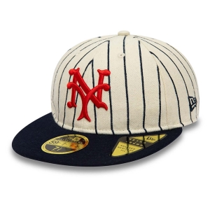 59fifty New Era New York Mets Cooperstown Fitted Gorras Blancos | HWBYC-4038