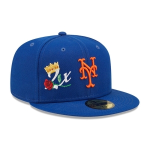 59fifty New Era New York Mets Crown Champs Fitted Gorras Azules | NOVQP-7593