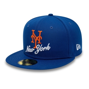 59fifty New Era New York Mets Dual Log Fitted Gorras Azules | SQIOU-8749