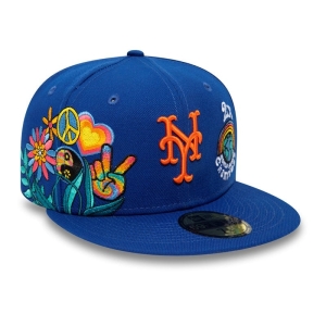 59fifty New Era New York Mets Groovy Fitted Gorras Azules | EROBZ-0572