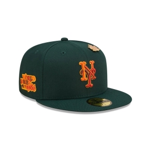 59fifty New Era New York Mets Leafy Fitted Gorras Verdes | YKASW-2641
