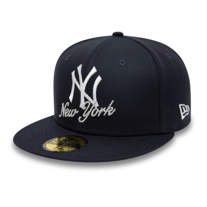 59fifty New Era New York Yankees Dual Logo Fitted Gorras Azules | DEJMT-6574