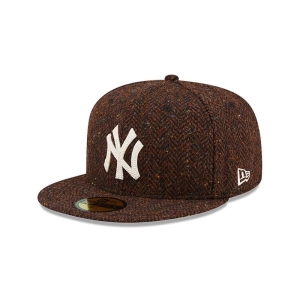 59fifty New Era New York Yankees Harris Tweed Open Fitted Gorras Marrom | GYQEP-3021