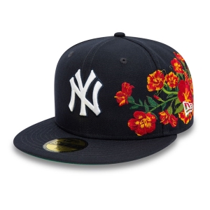 59fifty New Era New York Yankees MLB Floral Fitted Gorras Azules | PODJK-8326