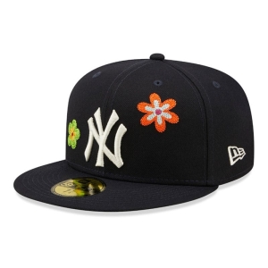59fifty New Era New York Yankees MLB Patch Fitted Gorras Azules | VHJEC-6312