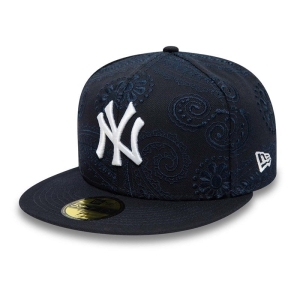 59fifty New Era New York Yankees MLB Swirl Fitted Gorras Azules | HZMYV-8902