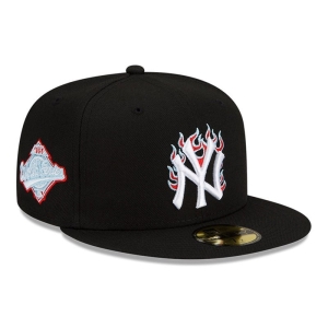 59fifty New Era New York Yankees MLB Team Fire Gorras Negros | BCAQX-9153