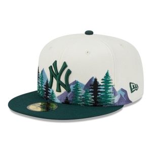 59fifty New Era New York Yankees Outdoor Fitted Blancos | WJURN-7306