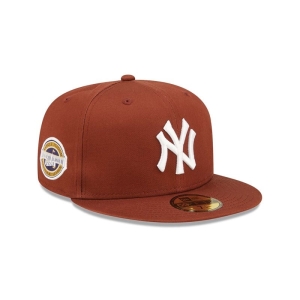 59fifty New Era New York Yankees Patch Fitted Gorras Marrom | EGRBI-5182