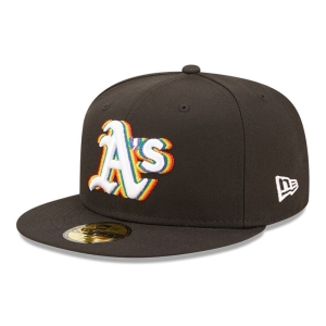 59fifty New Era Oakland Athletics MLB Prismatic Fitted Gorras Negros | WPQUY-4367