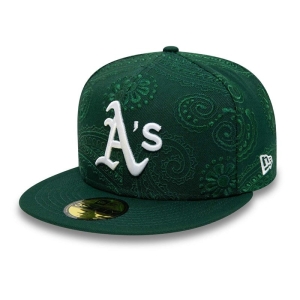 59fifty New Era Oakland Athletics MLB Swirl Fitted Gorras Verdes | GCWVT-1094