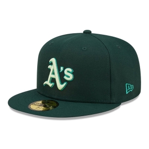 59fifty New Era Oakland Athletics Monocamo Fitted Gorras Verdes | DTNRF-1706