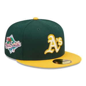 59fifty New Era Oakland Athletics Ne Letterman Fitted Gorras Verdes | XRHZD-4185